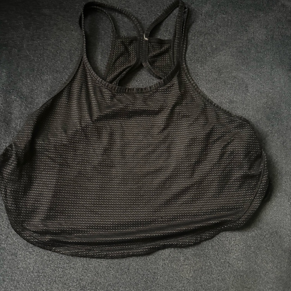 Lululemon Athletica Black Racerback Crop Top